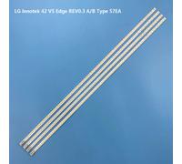 (Kit) 4 PCS/set 57 LEDs 470mm tira de retroiluminación LED para LC42EUD 42lv5380 TH-L42D22C 42E60HR 42LE5400 LE42H320 TH-L42D25H
