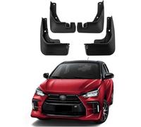 Kit 4 Salpicaderas de Goma para Toyota Wigo/Agya GR Sport 2023-2024 | Goma resistente a la intemperie, flexible en invierno, DIY sin taladrar 30 min, protege pintura de sal y grava, kit completo