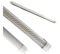 Kit 4 tubos neón LED SMD de 60 cm transparente con casquillo T8 de 9 W = 80 W Neon tradicional, luz blanco frío 6000 - 6500 K 880 lúmenes alta luminosidad, duración de hasta 50.000 horas funcionamiento a 220 V sin necesidad de iniciación y Reactor