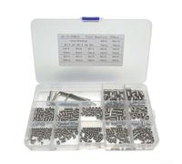 Kit 400pcs Grub Screws M3-M8 con Llaves Incluidas | 400 piezas surtidas, tamaÃ±os para m3 a M8, llaves hexagonales incluidas, transparente, para ideal bricolaje
