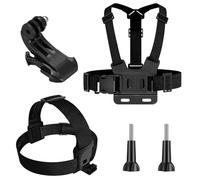 Kit 5 en 1 Accesorios Camara Deportiva, Arnes Pecho Gopro, Correa de Cabeza, Muñequera Gopro, Mochila Clip, Compatible con Gopro Hero 9 8 7 6 5, Xiaomi Yi, SJCAM, Insta360
