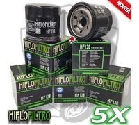 Kit 5 Filtros Filtro De Aceite HIFLO HF138 Arctic Cat 400 4x4 Automático LE 2007