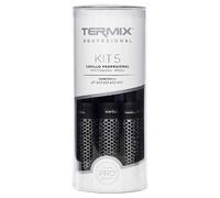 KIT 5 PIEZAS CEPILLO TERMIX BASIC ORIGINAL PELUQUERIA TUBO REDONDO COLOR NEGRO