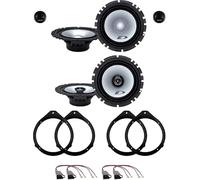 Kit 6 Altavoces Alpine SXE-1750S + SXE 1725S para Audi A3 5 Puertas (04-12), A4 B6,B6 Avant (01-05),B6 Cabrio (02-08),A4 B7,B7 Avant (04-08) B7 Cabrio (02-08)+ 4 Soportes Delanteros en Traseros + 4
