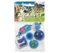 Kit 6 juguetes para gatos color Azul