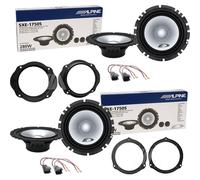 Kit 8 Altavoces Alpine SXE-1750S Delanteros Traseros Para Ford Focus II