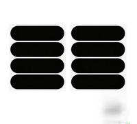 Kit 8 Pegatinas Retro Reflectantes Casco Moto, Pegatinas Negras Reflectantes, Tiras Adhesivas Universales, Alta Visibilidad Nocturna Impermeables, Compatibles con Cascos Bicicletas Scooters, 80x30 mm