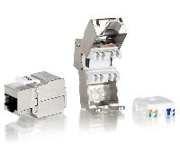 KIT 8 UDS CONECTOR HEMBRA RJ45 FTP CAT6 PANEL KEYSTONE TOOL FREE