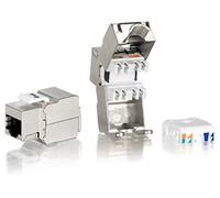 KIT 8 UDS CONECTOR HEMBRA RJ45 FTP CAT6 PANEL KEYSTONE TOOL FREE