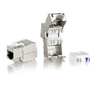 KIT 8 UDS CONECTOR HEMBRA RJ45 FTP CAT6 PANEL KEYSTONE TOOL FREE 767211