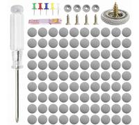 Kit 90 Grapas Grises Destornillador Cinta métrica Agujas de colores Para reparar el techo del coche
