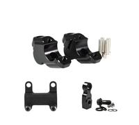 Kit Abrazadera para Elevador Manillar MT-07 MT07 MT 07 2021 2022 2023, Adaptador para Elevar Y Retroceder El Manillar, Extensión Línea Freno(Black-No Logo)