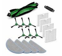 Kit Accesorios de Recambio para iRobot Combo Essential Y0112 Y0110 Y0116 Y0510 Y0512, 105 Combo Robot Aspirador,1 Cepillo Principal, 6 Cepillos Laterales, 4 Filtros HEPA, 4 Paños de Mopa