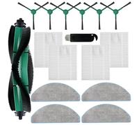 Kit Accesorios de Recambio para iRobot Roomba 105 Combo/Roomba Combo Essential/Roomba Combo 2 Essential Robot Aspirador,1 Cepillo Principal, 6 Cepillos Laterales, 4 Filtros HEPA, 4 Paños de Mopa