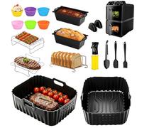 Kit Accesorios Freidora de Aire 29 Piezas para Philips Airfryer Serie 4000 10L, Compatible con NA460/NA462, Set Completo con Rejilla y Accesorios de Cocina