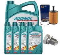 Kit Aceite y Filtro ADDINOL 5W-30 9 Liter + Tornillo VW Touareg 2.5 R5 TDI