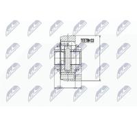 Kit Acoplamiento Cardán NTY Antriebswelle NPW-WW-005