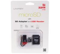 Kit adaptador de 32 GB para conectar todos los dispositivos, compatible con llavero, tarjeta de memoria Micro SD, lector USB y adaptador de tarjeta SD, uso con tableta, computadora, laptop, cámara,