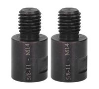 Kit adaptador de amoladora angular, convertidor de conector de rosca de acero de aleación Premium para herramientas eléctricas, pulido, perforación, corte, juego de 2 uds. (5/8in-11 macho a M14