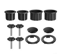 Kit adaptador de base de sombrilla con reducción de poste de patio para anillo, juego de fijación de sombrilla de jardín que incluye inserto de manga de tubo de plástico y tornillos M8 para