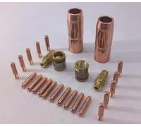Kit adaptador de boquilla de gas y punta 169726 169728 169729 para Hobart HMIG y M25 M40 incluye dos boquillas de 5/8 pulgadas y múltiples puntas (000067)