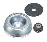 Kit adaptador de cuchilla para cortacésped para cortadora de hilo y desbrozadora, incluye disco de empuje, placa de soporte, tuerca de anillo para un mejor rendimiento
