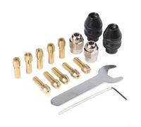 Kit adaptador de herramienta giratoria sin llave con pinza de taladro de cambio rápido de 0,5 mm a 3,2 mm para dispositivos compatibles con Dremel, juego de accesorios de vástago de metal