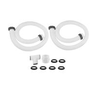 Kit adaptador de manguera de bomba de filtro de piscina para piscinas Intex & Coleman sobre el suelo, manguera de polietileno flexible de 1.5 pulgadas de diámetro, junta dividida y conectores