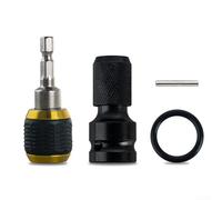 Kit adaptador de metal para conversión de taladro a llave eléctrica con manguito telescópico hexagonal biela y piezas de pestillo (B)