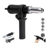 Kit Adaptador De Pistola Remachadora Eléctrica Profesional For Taladro - Remachadora Tuercas 4 Cabezas Con Agarre Ergonómico(1Pc)
