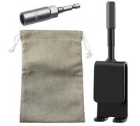 Kit adaptador de taladro de hielo con bolsa de almacenamiento que incluye 1 bolsa de almacenamiento, 1 adaptador de taladro, 1 funda reductora, ajuste rápido para anclajes de hielo. Herramienta