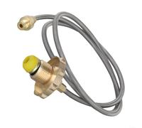 Kit adaptador de tanque de propano con regulador y 1 m para manguera trenzada, convierte cilindro de 20 libras para parrillas y estufas de 1 libra