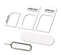Kit Adaptador de Tarjeta SIM 6 en 1 (Micro, Nano, Estándar) - Compatible con iPhones (16, 15, 14, 13, X Pro), Todos los Smartphones Android, iPads y tabletas - por Mobi Lock