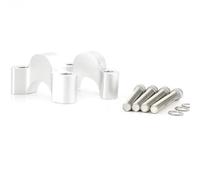 Kit Adaptador Montaje Abrazadera Elevadora Manillar Motocicleta para R1200R R1250R / LC R1200RS R1250RS / LC Extensor de Manillar(Plata)