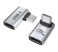 Kit adaptador USB C en ángulo recto de 240 W, adaptador USB C macho a hembra de 90 grados Thunderbolt 4/3, USB-C de 90 grados