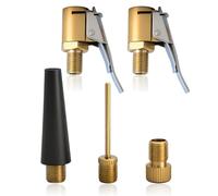 Kit adaptador válvula bicicleta compatible con Bosch EasyPump, adaptador Presta Schrader, adaptador válvula coche con aguja para balones, accesorios bomba de aire para bici coche y neumáticos