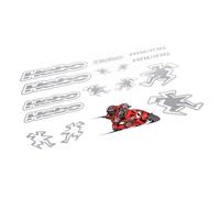 Kit adhesivos Hebo Racing 2 plata 500x350mm para Yamaha Aerox | Compatible con Yamaha Aerox 50 Cat desde 2003, Piaggio Typhoon 50 TEC1T, Peugeot Speedfight 2 50 LC agua
