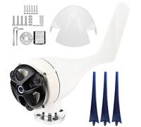 KIT AEROGENERADOR DE AEROGENERADORES GENERA EFICIENTEMENTE ENERGÍA APTO PARA BARCOS TERRAZAS O CASAS MÓVILES AZUL, NEGRO (48V)