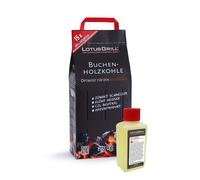 Kit Ahorro: LotusGrill Carbón Madera de Haya 2,5 KG Saco + Pasta de Quemar 200ML