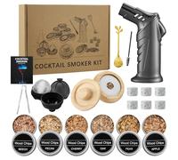 Kit Ahumador de Whisky Cóctel con Soplete 4 Piedras Granito Regalo Hombre (Soplete Mejorado + 2 Moldes + 6 Piedras Granito)