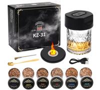 Kit Ahumador Eléctrico para Cócteles con 6 Sabores de Virutas de Madera, Traje de Ahumado de Whisky Eléctrico Portátil, para Bebidas Bourbon Cócteles Vino, Regalo para Hombres, Amantes de los Cóctele