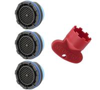 Kit aireador de repuesto, para grifos retráctiles 21,5 x 1 mm, 3 piezas con llave - Aireador filtro filtro