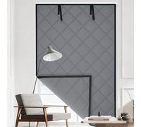 Kit Aislante Térmico de Invierno Para Ventanas Película Reutilizable de Protección Contra el Frío Y el Viento Panel de Aislamiento Fácil de Instalar(Gris,81x99cm)