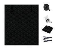 Kit Aislante Termico Ventanas Aislamiento Térmico Algodón Cortinas Película Aislante for Ventanas De Viento Y Ruido(Negro,140x270cm)