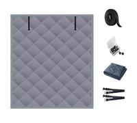 Kit Aislante Termico Ventanas Aislamiento Térmico Algodón Cortinas Película Aislante for Ventanas De Viento Y Ruido(Gris,150x280cm)