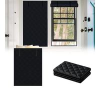 Kit Aislante Termico Ventanas, Aislamiento Térmico para Ventanas, Acondicionamiento de Ventanas para el Invierno, Cortinas Termicas Reutilizable para Ventanas(Negro,100x300cm)