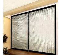Kit Aislante Termico Ventanas Invierno, 70 80 90 100 110 120cm Cortinas Termicas for Ventanas de Aislamiento, Reutilizable, Protección contra El Frío, con Cremallera(180cm W x 140cm H)