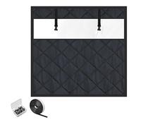 Kit Aislante Termico Ventanas Protege Del Frio, 60 70 80 100 120 150cm Kit De Aislamiento De Ventana para Invierno, Cortinas Térmicas y Cortavientos,Ventana Cubierta Interior(Black,80x100cm)