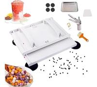 Kit ajustable para hacer bobas, prensa de perlas de tapioca de 3 a 12 mm con tabla rodante para té de burbujas casero y taro, yuca, bolas de camote