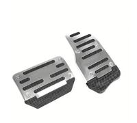 Kit Almohadillas Pedales Coche Cubierta Pedal Coche Transmisión Automática Aluminio Juego Almohadillas Pie Gas Y Combustible Pedales Herramientas Antideslizantes(Automatic-Silvery)